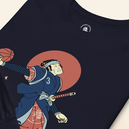 Samurai Basketball Player 4 Sport Ukiyo-e Unisex Long Sleeve Tee - Samurai Original