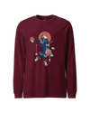 Samurai Basketball Player 4 Sport Ukiyo-e Unisex Long Sleeve Tee Maroon - Samurai Original