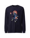 Samurai Basketball Player 4 Sport Ukiyo-e Unisex Long Sleeve Tee Navy - Samurai Original