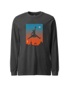 Samurai Basketball Ukiyo-e Unisex Long Sleeve Tee Dark Grey Heather - Samurai Original