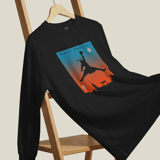 Samurai Basketball Ukiyo-e Unisex Long Sleeve Tee - Samurai Original