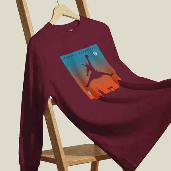 Samurai Basketball Ukiyo-e Unisex Long Sleeve Tee - Samurai Original