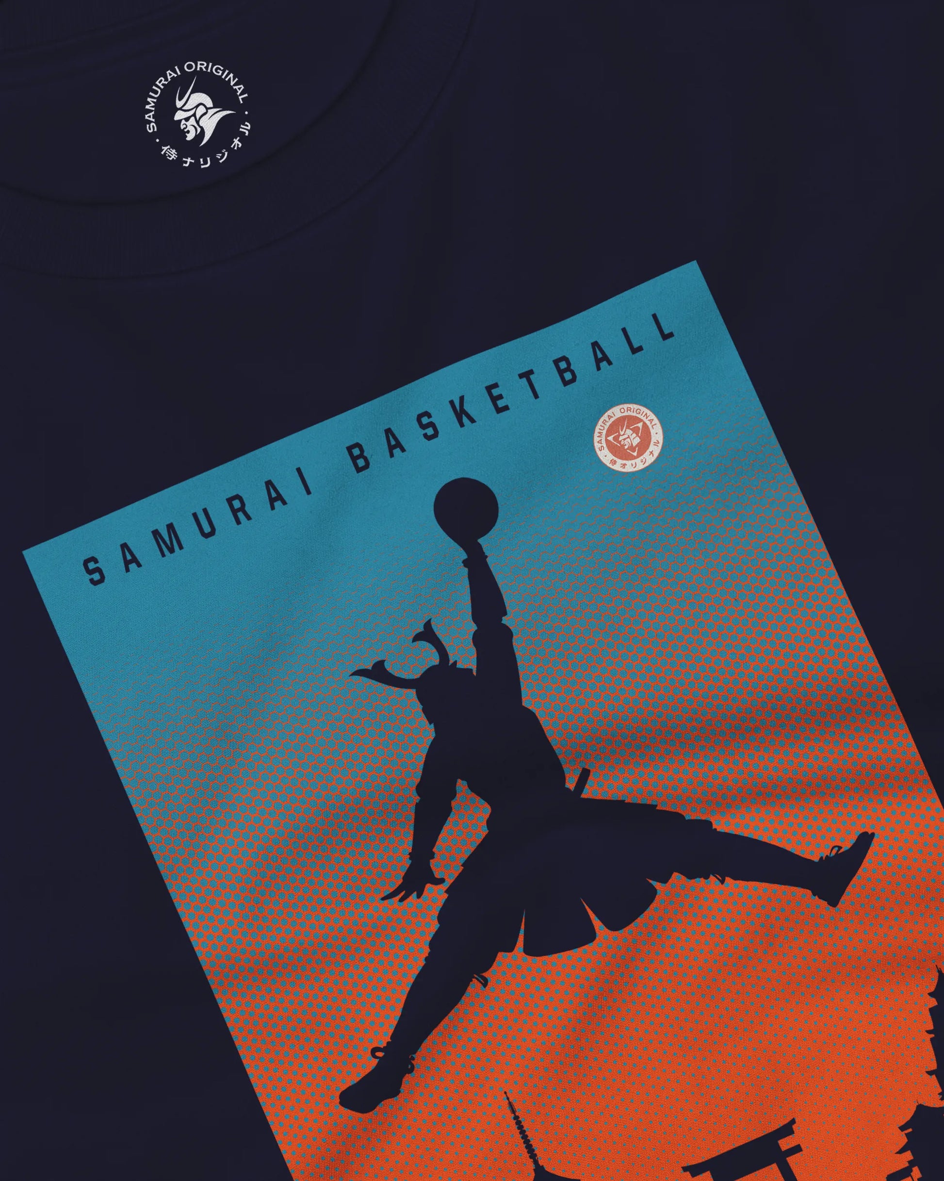 Samurai Basketball Ukiyo-e Unisex Long Sleeve Tee - Samurai Original