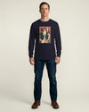 Samurai Bassist Music Ukiyo-e Unisex Long Sleeve Tee - Samurai Original