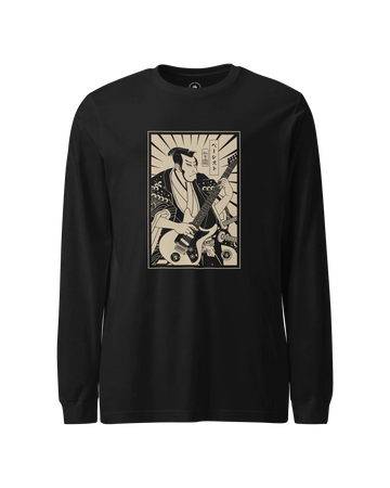Samurai Bassist Music Ukiyo-e Unisex Long Sleeve Tee No.2