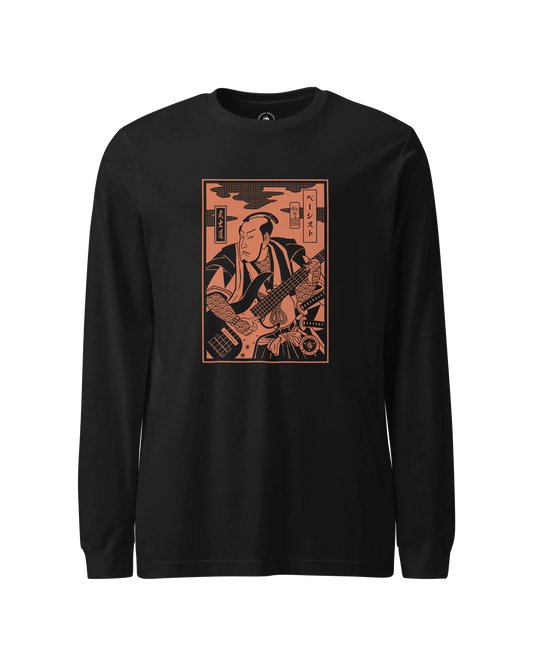 Samurai Bassist Music Ukiyo-e Unisex Long Sleeve Tee No.3