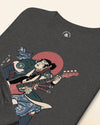 Samurai Bassist Player 4 Music Ukiyo-e Unisex Long Sleeve Tee - Samurai Original