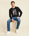 Samurai Bassist Player 5 Music Ukiyo-e Unisex Long Sleeve Tee - Samurai Original