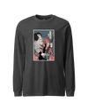 Samurai Bassist Player 5 Music Ukiyo-e Unisex Long Sleeve Tee Dark Grey Heather - Samurai Original