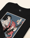 Samurai Bassist Player 5 Music Ukiyo-e Unisex Long Sleeve Tee - Samurai Original