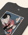 Samurai Bassist Player 5 Music Ukiyo-e Unisex Long Sleeve Tee - Samurai Original