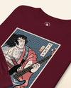 Samurai Bassist Player 5 Music Ukiyo-e Unisex Long Sleeve Tee - Samurai Original