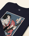Samurai Bassist Player 5 Music Ukiyo-e Unisex Long Sleeve Tee - Samurai Original