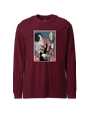 Samurai Bassist Player 5 Music Ukiyo-e Unisex Long Sleeve Tee Maroon - Samurai Original