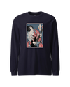 Samurai Bassist Player 5 Music Ukiyo-e Unisex Long Sleeve Tee Navy - Samurai Original