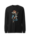 Samurai Bassist Music Ukiyo-e Unisex Long Sleeve Tee No.6 Black - Samurai Original
