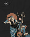 Samurai Bassist Music Ukiyo-e Unisex Long Sleeve Tee No.6 - Samurai Original