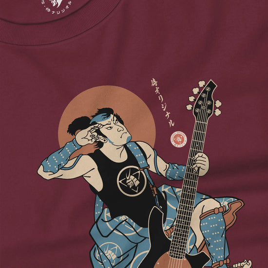 Samurai Bassist Music Ukiyo-e Unisex Long Sleeve Tee No.6 - Samurai Original