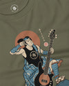 Samurai Bassist Music Ukiyo-e Unisex Long Sleeve Tee No.6 - Samurai Original