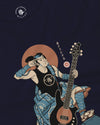 Samurai Bassist Music Ukiyo-e Unisex Long Sleeve Tee No.6 - Samurai Original