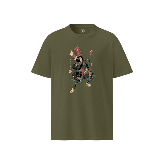 Samurai Bassist Music Ukiyo-e Unisex organic t-shirt No.7