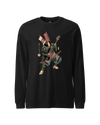 Samurai Bassist Player 7 Music Ukiyo-e Unisex Long Sleeve Tee Black - Samurai Original