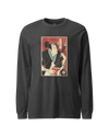 Samurai Bassist Music Ukiyo-e Unisex Long Sleeve Tee Dark Grey Heather - Samurai Original