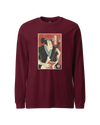Samurai Bassist Music Ukiyo-e Unisex Long Sleeve Tee Maroon - Samurai Original