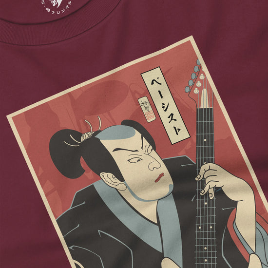 Samurai Bassist Music Ukiyo-e Unisex Long Sleeve Tee - Samurai Original
