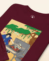 Samurai BBQ Barbecue Ukiyo-e Unisex Long Sleeve Tee