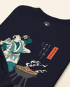 Samurai Beer and BBQ Japanese Ukiyo-e Unisex Long Sleeve Tee No.2 - Samurai Original
