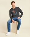 Samurai Bicycle Racing Ukiyo-e Unisex Long Sleeve Tee - Samurai Original