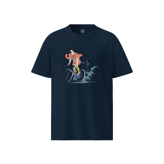 Samurai Bicycle Racing Ukiyo-e Unisex organic t-shirt No.2