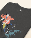 Samurai Bicycle Racing Ukiyo-e Unisex Long Sleeve Tee - Samurai Original