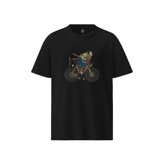 Samurai Bicycle Racing Ukiyo-e Unisex organic t-shirt