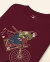 Samurai Bicycle Race Sport Ukiyo-e Unisex Long Sleeve Tee - Samurai Original