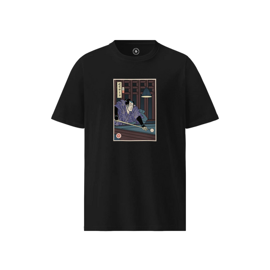 Samurai Billiards Pool Player Ukiyo-e Unisex organic t-shirt
