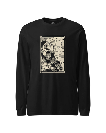 Samurai Birdwatching Bird Lover Ukiyo-e Unisex Long Sleeve Tee