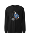 Samurai Blacksmith Swords Japanese Ukiyo-e Unisex Long Sleeve Tee Black - Samurai Original