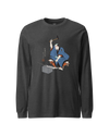 Samurai Blacksmith Swords Japanese Ukiyo-e Unisex Long Sleeve Tee Dark Grey Heather - Samurai Original