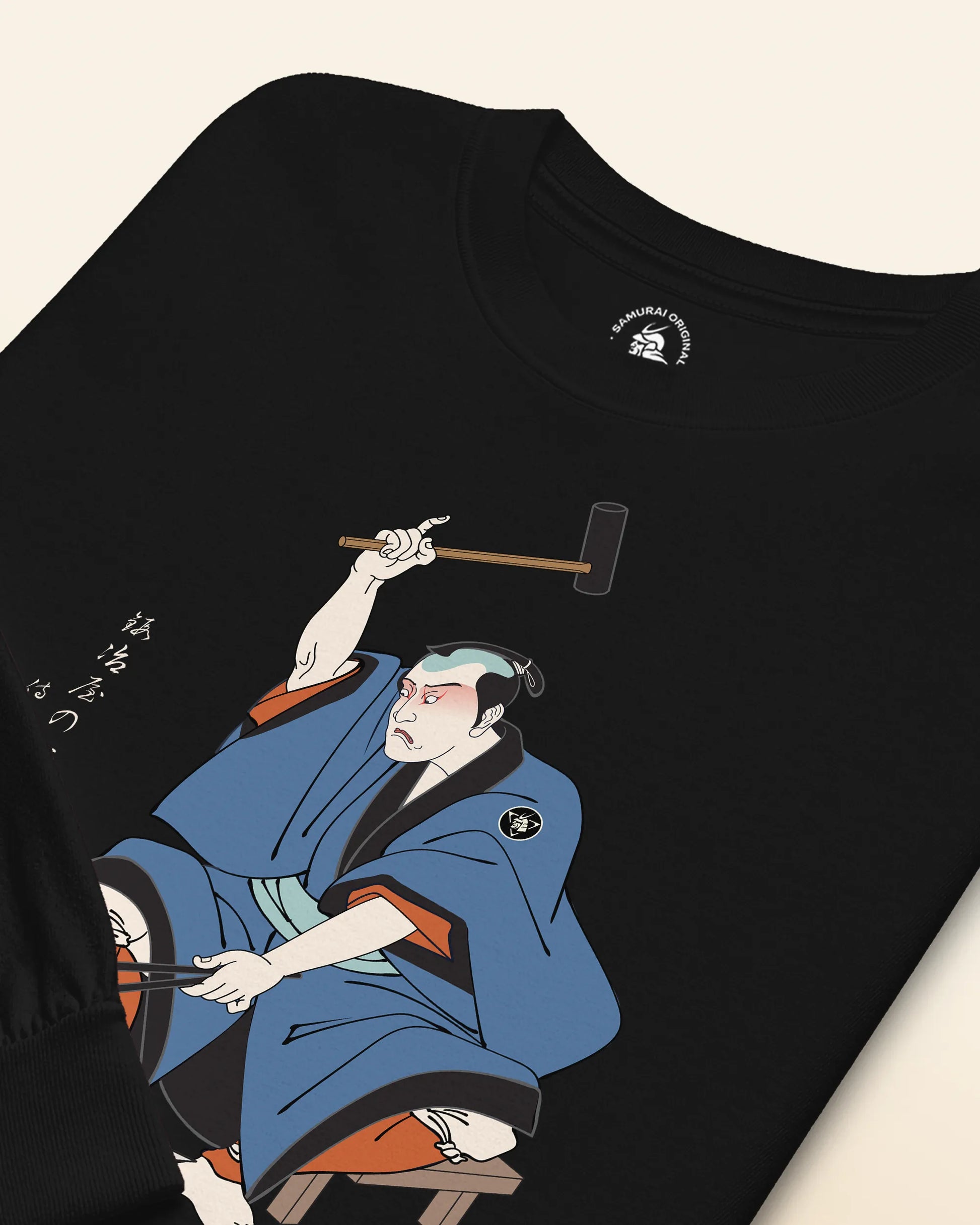 Samurai Blacksmith Swords Japanese Ukiyo-e Unisex Long Sleeve Tee - Samurai Original