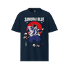 Samurai Blue 2026 Football Ukiyo-e Organic T-shirt French Navy - Samurai Original