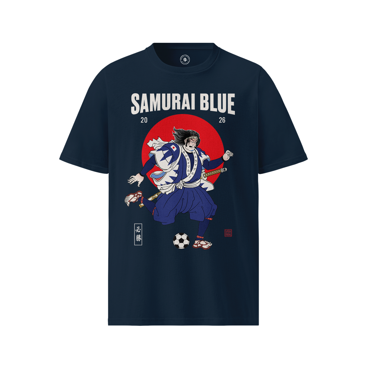 Samurai Blue 2026 Football Ukiyo-e Organic T-shirt | Samurai Original