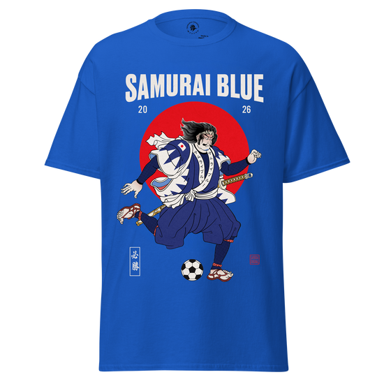 Samurai Blue 2026 Football Ukiyo-e Classic T-shirt Royal - Samurai Original