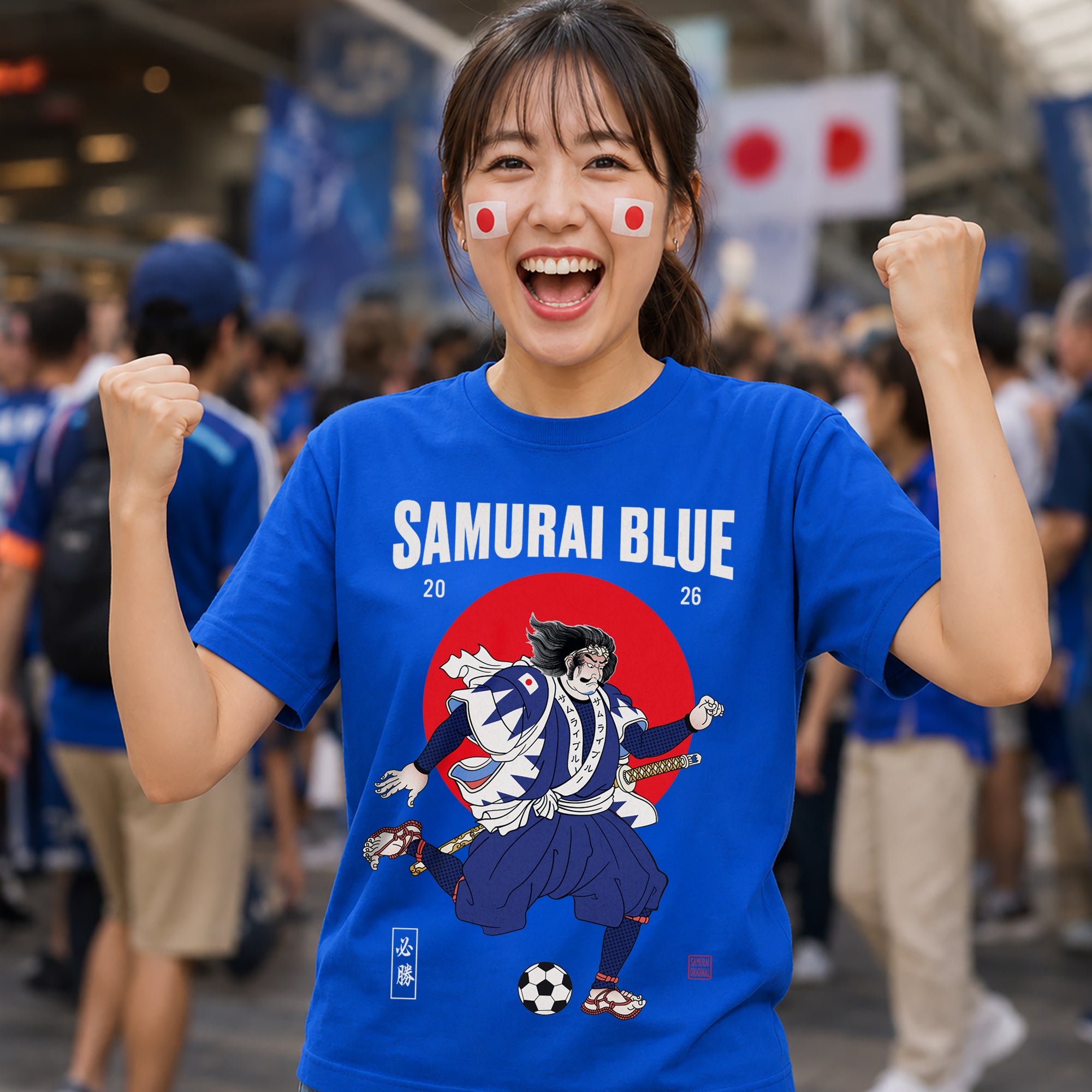Samurai Blue 2026 Football Ukiyo-e Classic T-shirt | Samurai Original