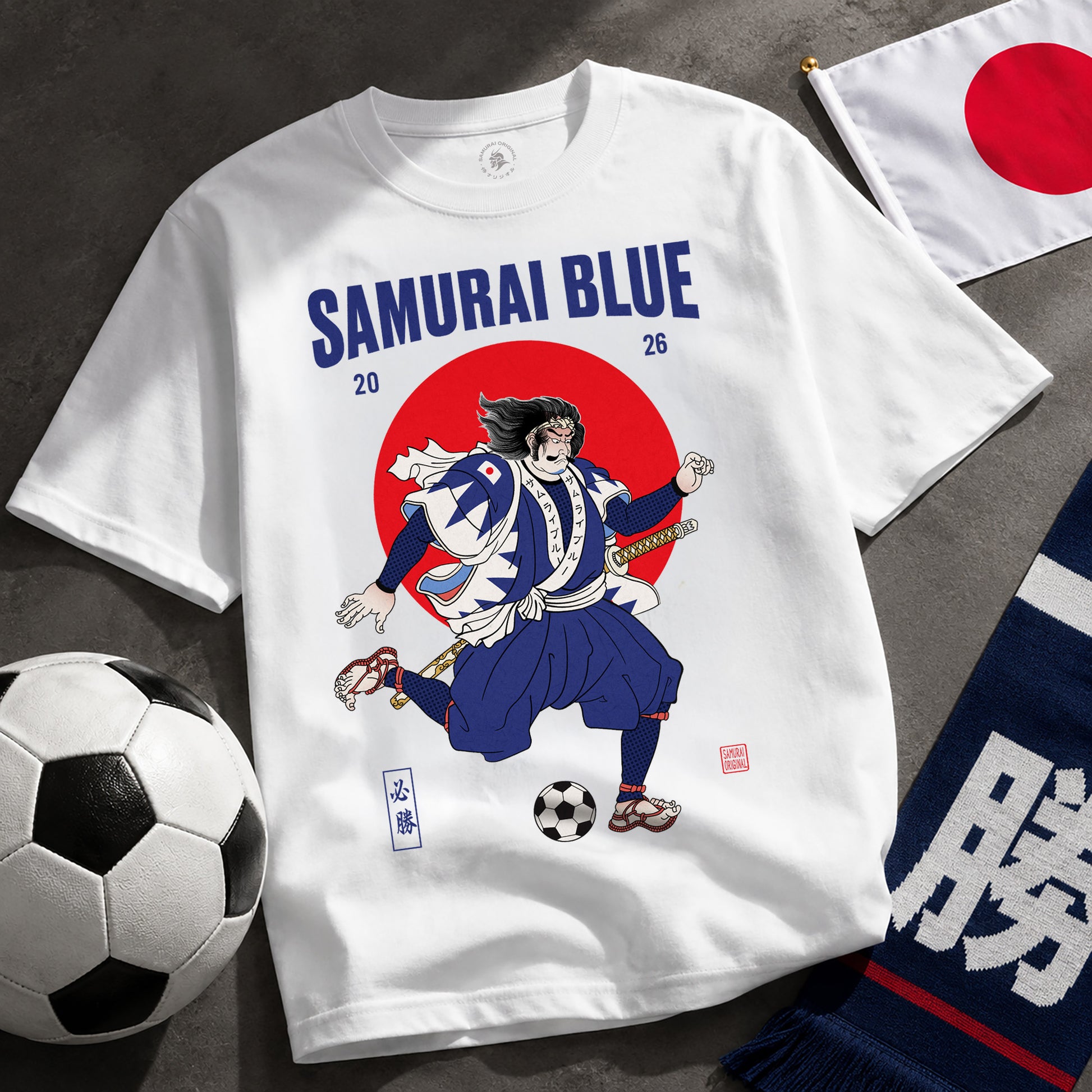 Samurai Blue 2026 Football Ukiyo-e Classic T-shirt - Samurai Original