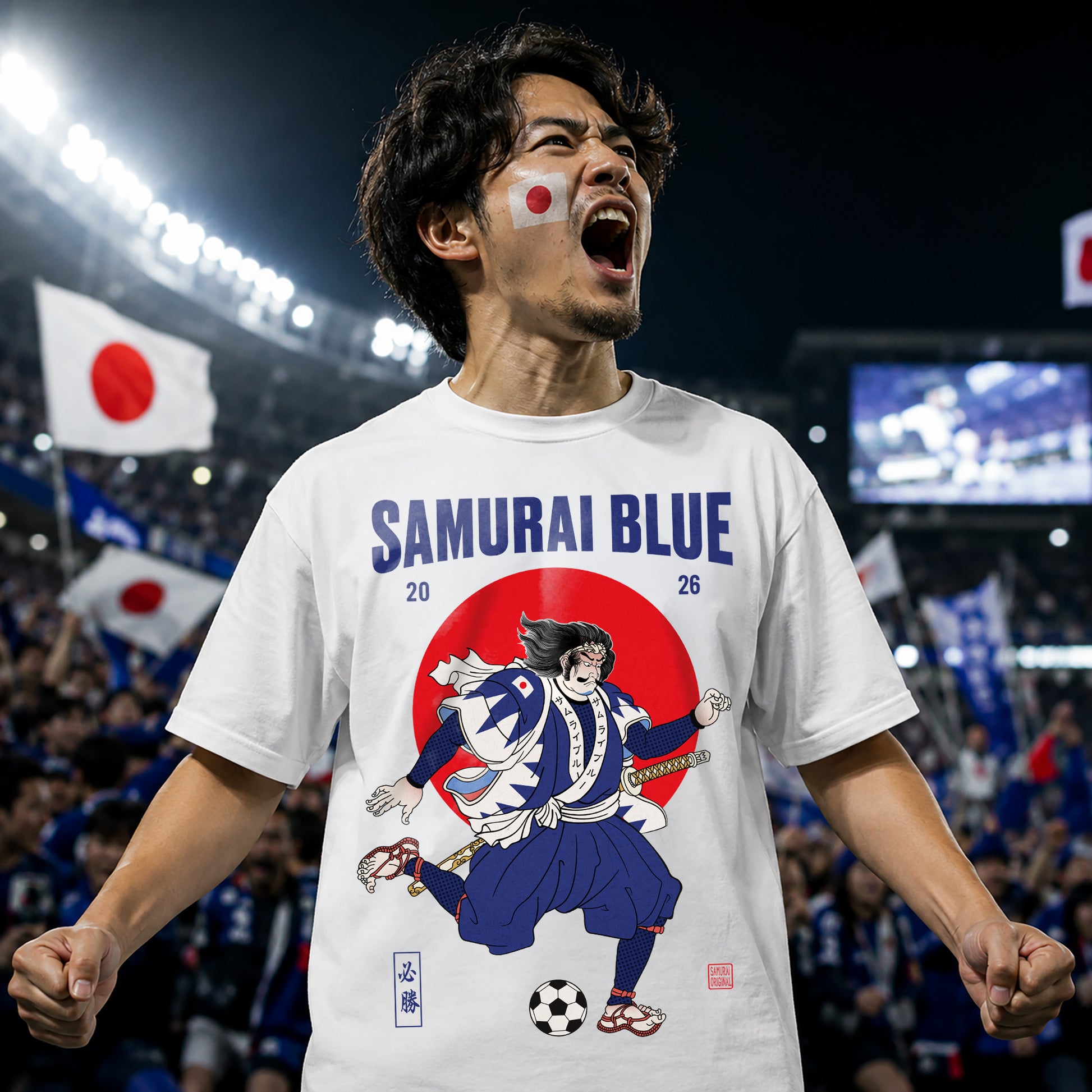 Samurai Blue 2026 Football Ukiyo-e Classic T-shirt - Samurai Original