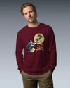 Samurai and Bonsai Tree Japanese Ukiyo-e Unisex Long Sleeve Tee 2 - Samurai Original