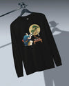 Samurai and Bonsai Tree Japanese Ukiyo-e Unisex Long Sleeve Tee 2 - Samurai Original