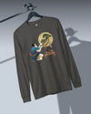 Samurai and Bonsai Tree Japanese Ukiyo-e Unisex Long Sleeve Tee 2 - Samurai Original